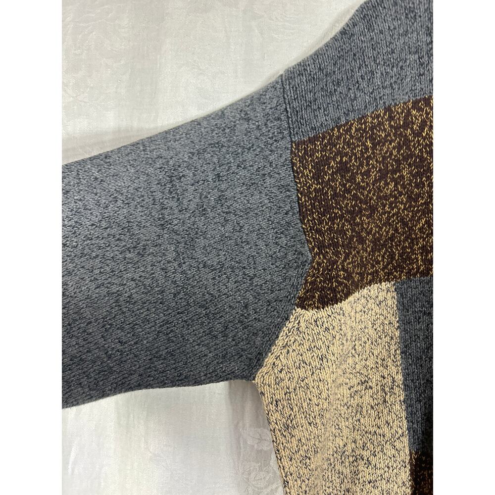 Vintage Sweater XL Gray Geometric Crew Neck Australia Cotton Dockers - Picture 3 of 9